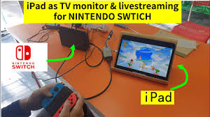 You can also use an hdmi connection to display your computer screen to monitor or tv screen. Ipad As Tv Monitor For Nintendo Switch Live Streaming Record Youtube