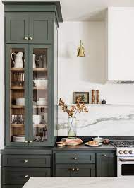 green paint colors for kitchen cabinets