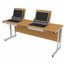 The homfa white writing computer desk is suitable for all applications, whether you need somewhere to sit and study for a while or somewhere to set up your computer chair or gaming station. Smart Top Ict Desks Two Person Flip Top Computer Desks