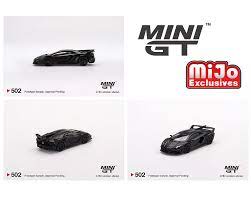 Mini GT #502 Lamborghini LB-Silhouette WORKS Aventador GT EVO (Matte  Black)- MiJo Exclusives USA