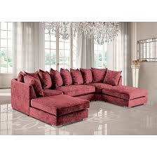u shape chenille fabric corner sofa