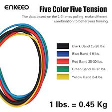 Enkeeo Resistance Band Set Exercise Bands Resistance Tube