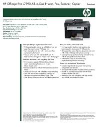 Hp Officejet Pro L7590 All In One Printer Fax Scanner