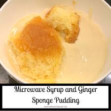 microwave syrup and ginger sponge pudding