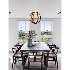 Canyon Home 3 Light Wood Patterned Rustic Globe Round Steel Sphere Chandelier Cy D5 The Home Depot