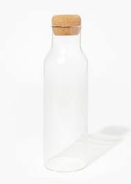 Large Cork Lid Glass Bottle 28cm X 8cm