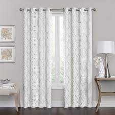 Country style curtains are plentiful at swags galore with styles like european toile layered over soft bridal lace balloon shades or maybe a buffalo check curtain with a macramé boarder layered over a sheer curtain and there's always just a plain white lace panel accented with a lace top treatment. Brent Grommet 100 Blackout Window Curtain Panel Bed Bath Beyond