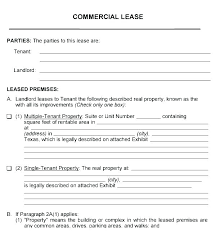 Standard Commercial Lease Agreement Template Ceansin Me