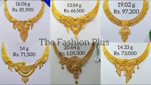 lightweight gold necklace design