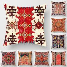 abstract bohemian indian cushion cover