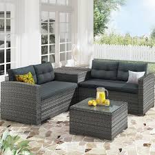 Outdoor Furniture Pe Rattan Sofa Set