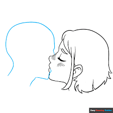 an anime kiss drawing