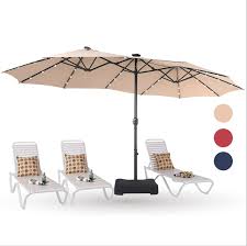 15ft Patio Double Sided Umbrella With