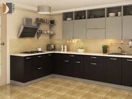 wooden l shape modular kitchen