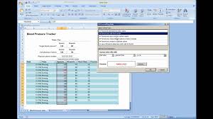 Microsoft Excel Blood Pressure Tracker Template