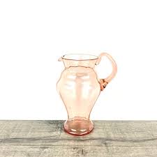 Pink Depression Glass Water Pitcher