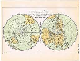 Antique Print Vintage 1800s Astronomy Science Star Chart Map Of The World Geo Ebay