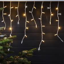 10m 500 Warm White Sparkling Led Connectable Icicle Lights White Cable Pro Series