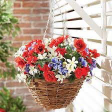 Artificial Flowers Hanging Basket