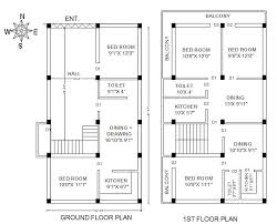 North Facing House Plan Drawing Autocad