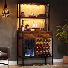 wine rack 5 tier wine bar cabinet