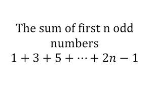 sum of first n odd natural numbers 1
