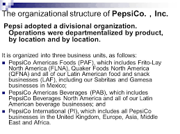Pepsi Vanilla The Organizational Structure Of Pepsico