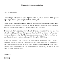 character reference letters format