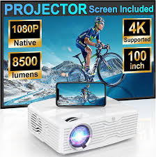 dr j professional 9500lumens projector native 1080p full hd 4k projector for outdoor s max 300 inch display compatible with tv stick hdmi av ak 30