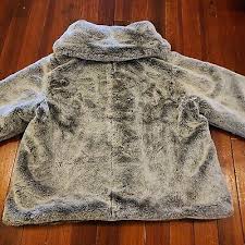 Gray Faux Fur Jacket Size
