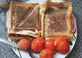 two cheese ham breville toasties with