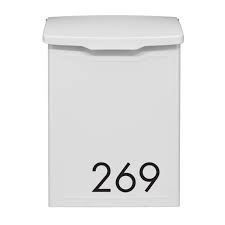 White Modern Contemporary Mailbox