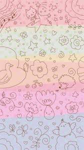 dreamy anime cute kitten pattern
