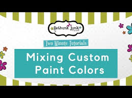 How To Mix Custom Paint Colors Two
