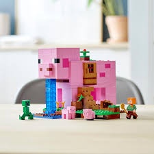 Papercraft designs with tags 'mini, mob'. Lego Minecraft Gebaude Kit Schwein Haus Inspiriert Video Spiel Abenteuer Umfasst Mini Figuren 21170 Blocks Aliexpress