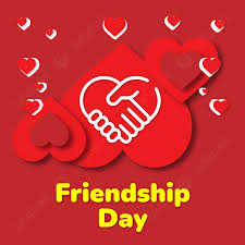 happy friendship day red color greeting