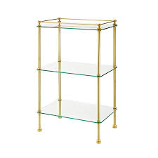 Bathroom Stand With Three Glass Shelves