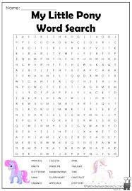 my little pony word search monster
