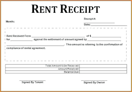 Cash Receipt Template Word Doc Format For Rent Payment Free Payments
