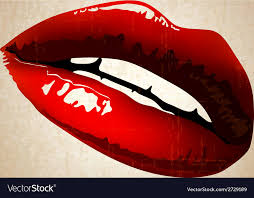 lips art vine royalty free vector