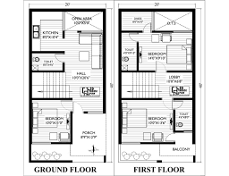 Best 3bhk 20 40 Duplex House Plan South