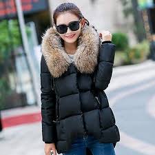 Winter Jacket Women Short Coats Big Fur