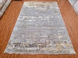 wool viscose hand knotted carpets size