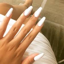 You must choose the right designs to make your nails look impressive. 48 Pretty Matte White Nail Designs Koees Blog Ballerina Nails White Acrylic Nails White Nails