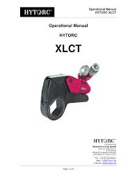 Operational Manual Hytorc Xlct Manualzz Com