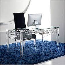 Desks made from plexiglass typically have straight edges, smooth lines and a minimalist look to complement the modern aesthetic. Clear Acrylic Computer Desk Plexiglass Table Buy Acrylic Computer Desk Clear Acrylic Desk Plexiglass Table Product On Alibaba Com