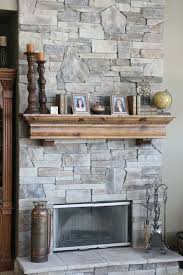 Stone Fireplaces And Wood Mantels