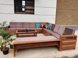 6 Seater Teak Wooden Sofa Set At Rs