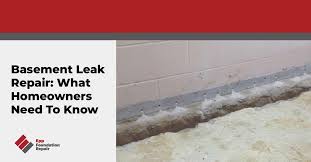 Basement Leak Repair What Homeowners