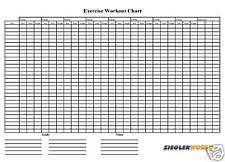 Exercise Work Out Wall Chart Track Your Progress